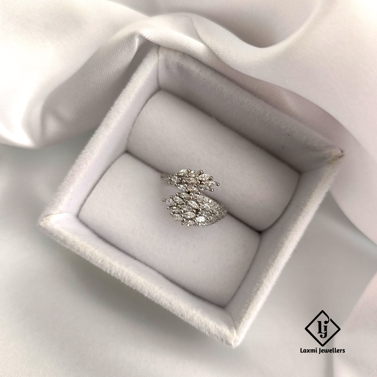 Hastmilap Design American Diamond Silver Ring – Symbol of Eternal Bond