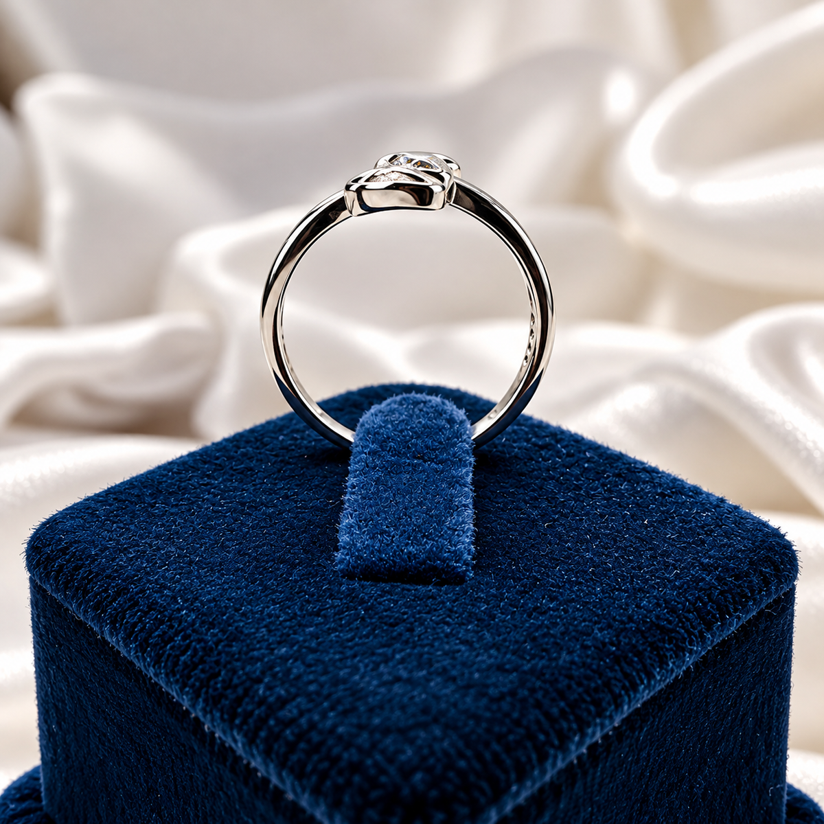 Double Heart Silver-Tone Ladies Ring for Women | Stylish Heart Design Ring – Laxmi Jewellers