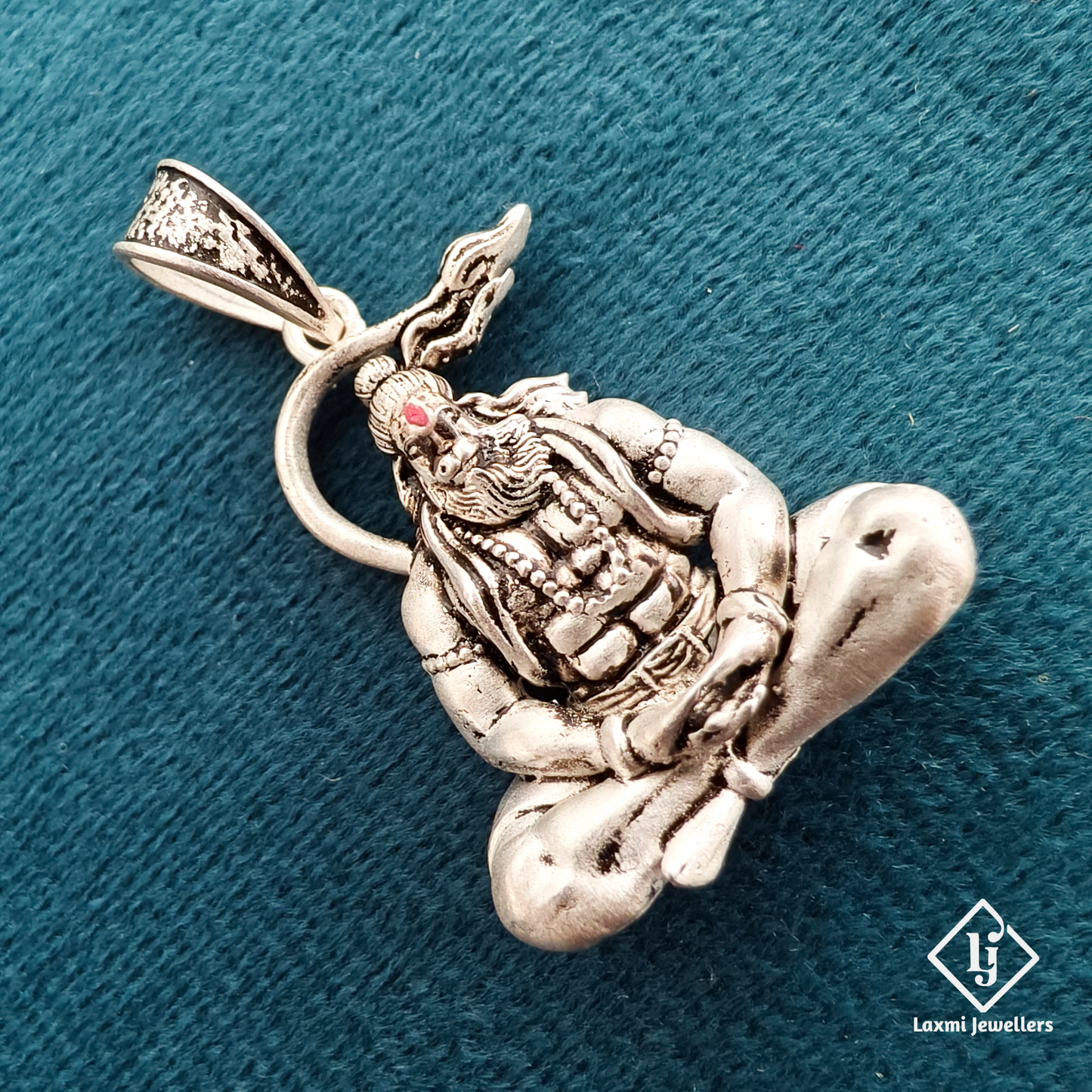 925 Sterling Silver Lord Hanuman Pendant | Bajrangbali Silver Jewellery