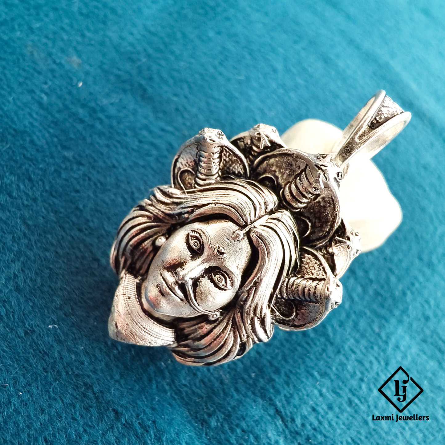Mogal Maa 925 Sterling Silver Pendant | Pure Silver Divine Jewellery for Protection & Power