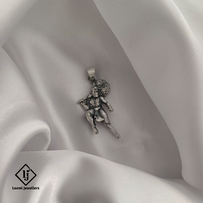 925 Sterling Silver Hanuman Carrying Sanjeevani Pendant | Divine Spiritual Locket