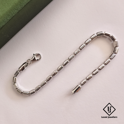 925 Sterling Silver Men’s Bracelet | Stylish Silver Chain Bracelet for Men