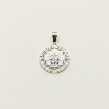 925 Silver Shree Yantra Pendant for Wealth, Prosperity & Protection
