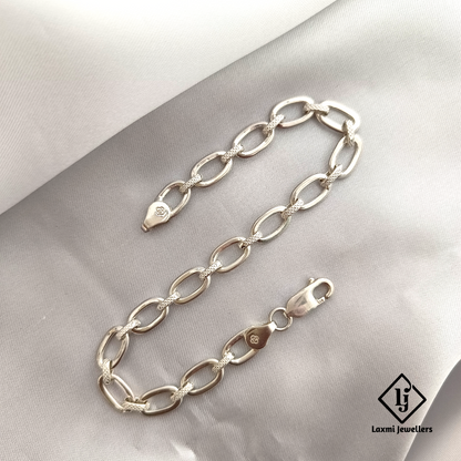 925 Sterling Silver Gents Chain Bracelet – Stylish & Durable | Laxmi Jewellers