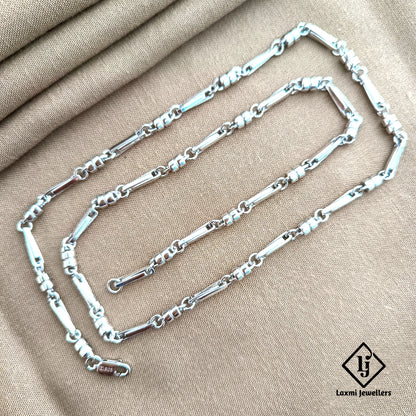925 Sterling Silver Heavy Pipe Link Chain for Men – Stylish & Durable Design
