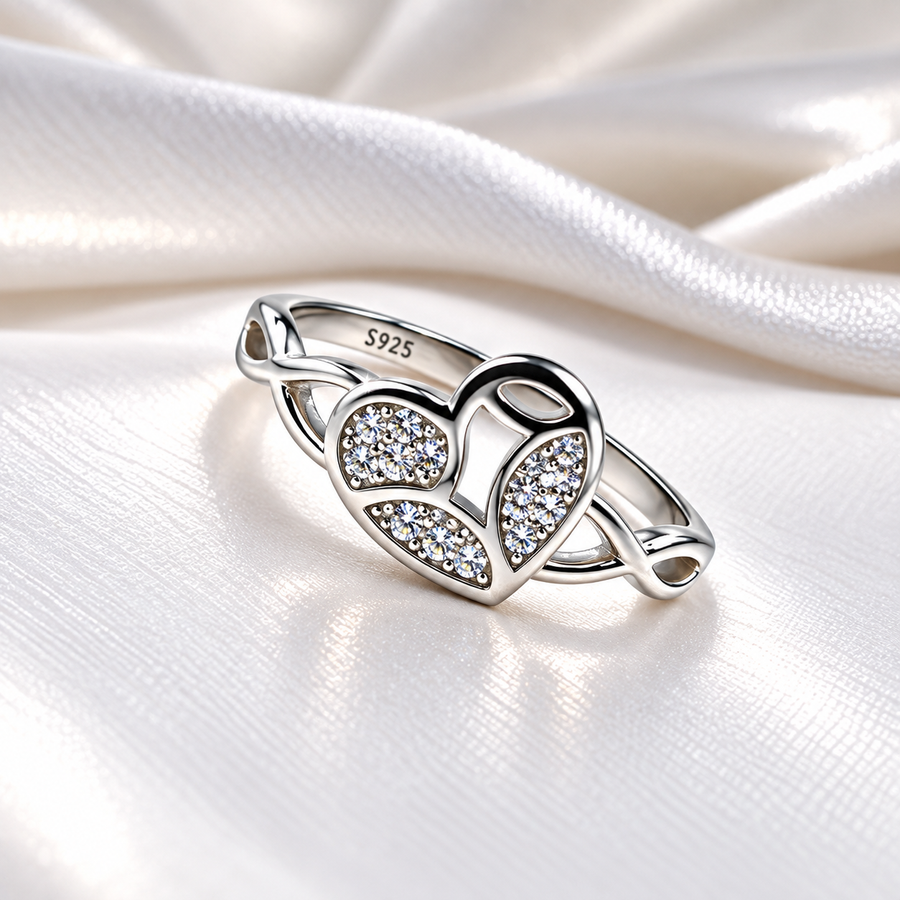925 Sterling Silver Heart Ring for Women | Elegant CZ Heart Ladies Ring – Laxmi Jewellers