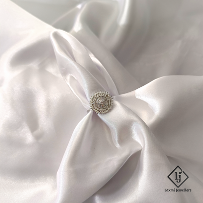 Elegant Round Cluster Diamond Ring for Women – Designer Cocktail Ring by Laxmi Jewellers