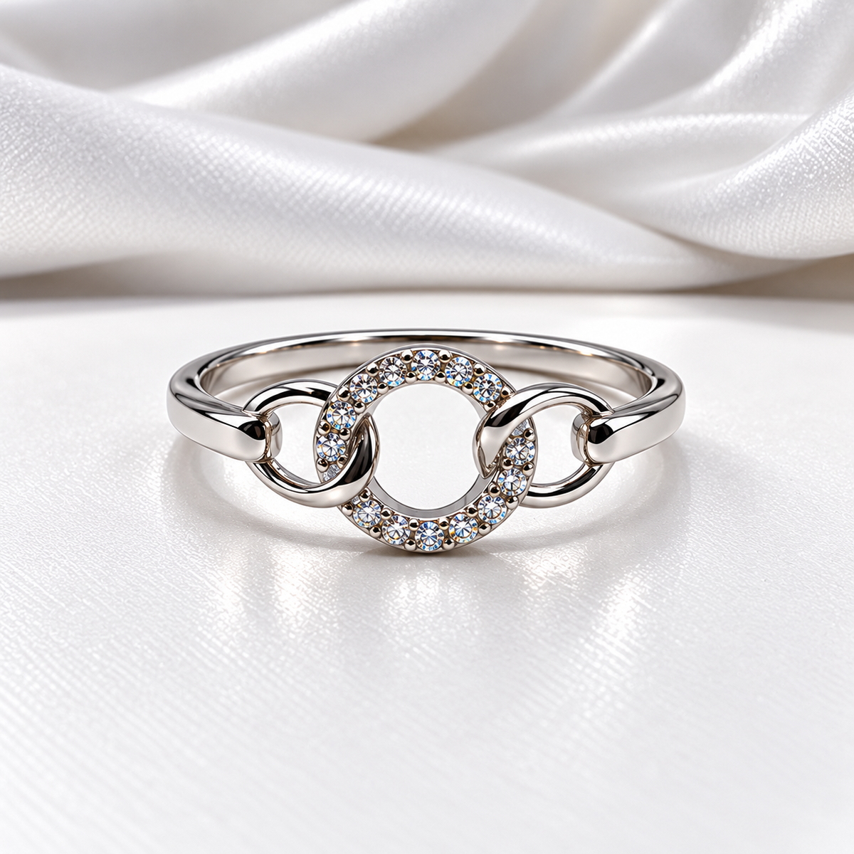 925 Sterling Silver Horseshoe Ring for Women | Lucky Horseshoe & CZ Stone Ladies Ring – Laxmi Jewellers