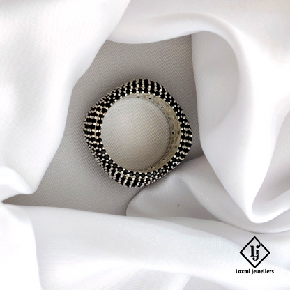 925 Silver Black Stone Cocktail Ring for Women – Designer Statement Jewelry