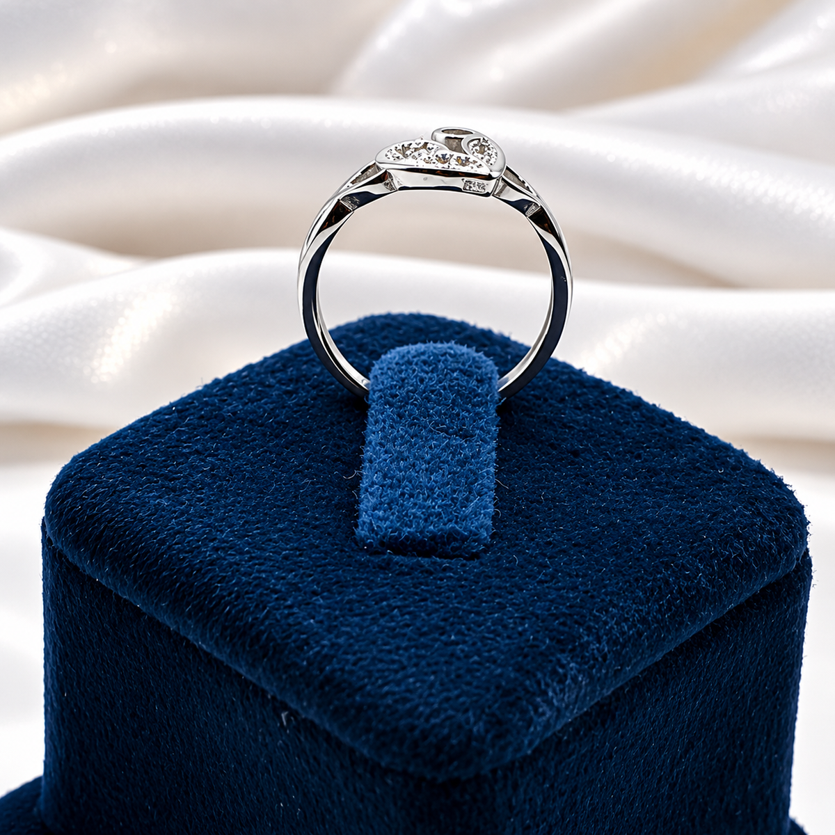 925 Sterling Silver Heart Ring for Women | Elegant CZ Heart Ladies Ring – Laxmi Jewellers