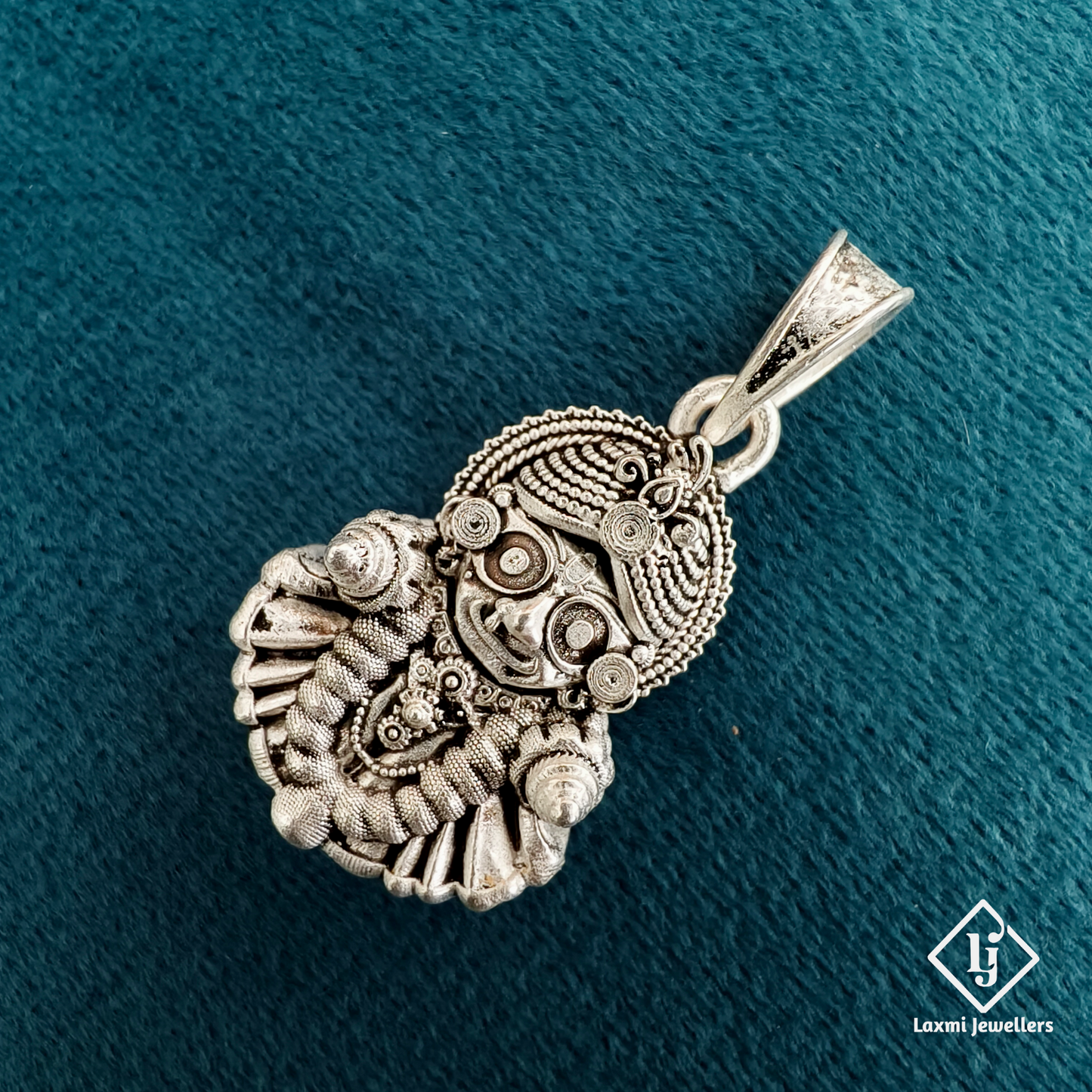 925 Sterling Silver Lord Jagannath Pendant | Handcrafted Devotional Jewellery