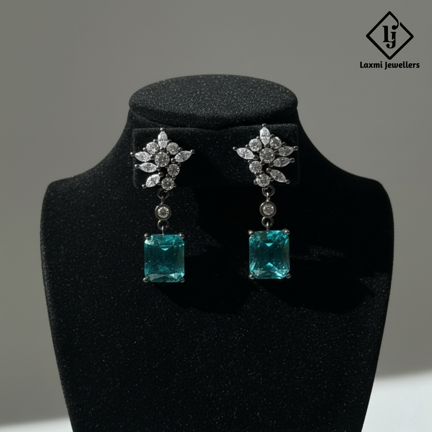 925 Sterling Silver Green Emerald CZ Drop Earrings for Women | Diamond Look Party Wear Earrings