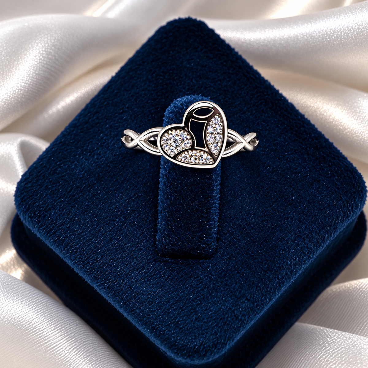 925 Sterling Silver Heart Ring for Women | Elegant CZ Heart Ladies Ring – Laxmi Jewellers