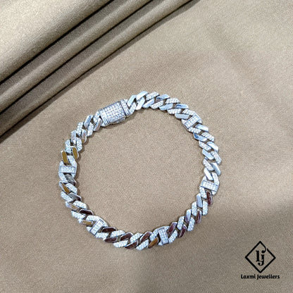 925 Silver Iced Cuban Link Bracelet for Men – Heavy, Stylish & Trendy