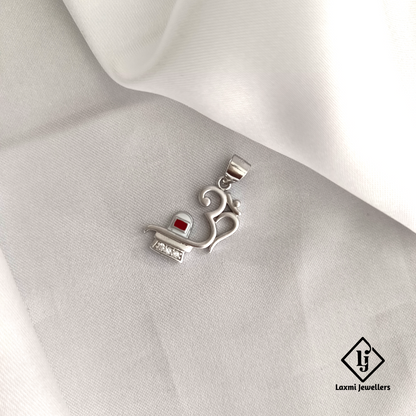 925 Sterling Silver Shiv Trishul Om Pendant for Men & Women – Spiritual Religious Jewelry
