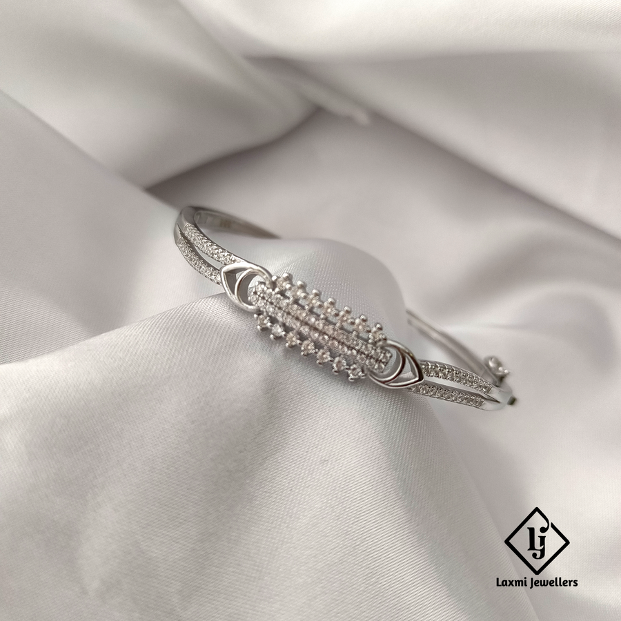 925 Silver CZ Studded Bracelet for Women with Elegant Designer Finish