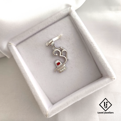 925 Sterling Silver Shiv Trishul Om Pendant for Men & Women – Spiritual Religious Jewelry