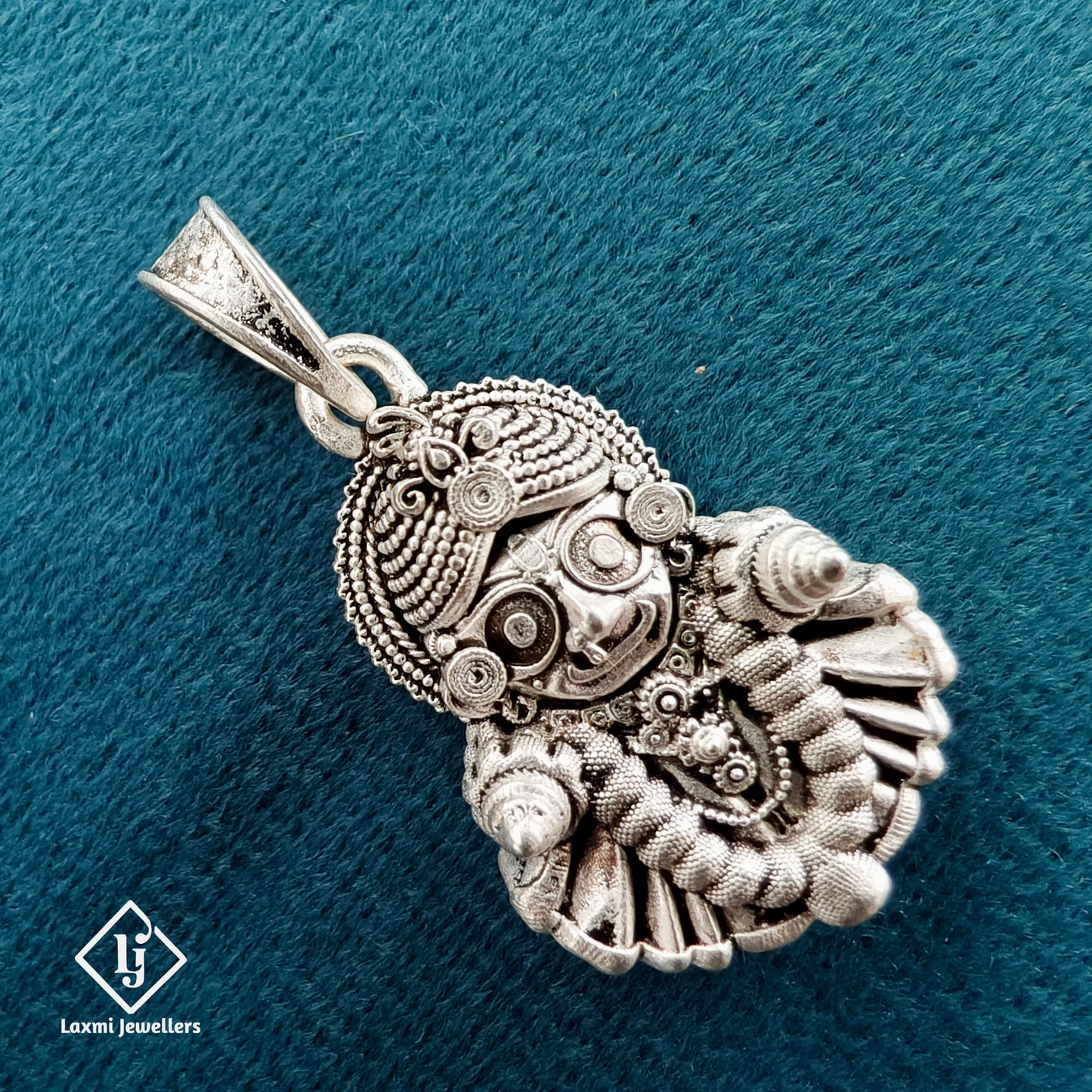 925 Sterling Silver Lord Jagannath Pendant | Handcrafted Devotional Jewellery