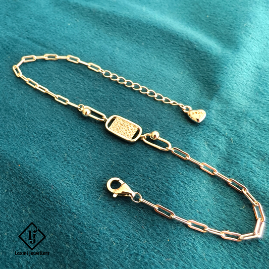 925 Sterling Silver Gold Finish Bracelet for Women | Elegant Minimal Ladies Bracelet