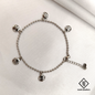 Stylish Silver Beaded Charm Bracelet – Laxmi Jewellers