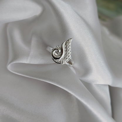 Exquisite Peacock Silver Ring – Intricate Designer Jewelry for Women