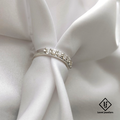 925 Silver Zircon Eternity Band Ring for Women – Elegant Daily Wear