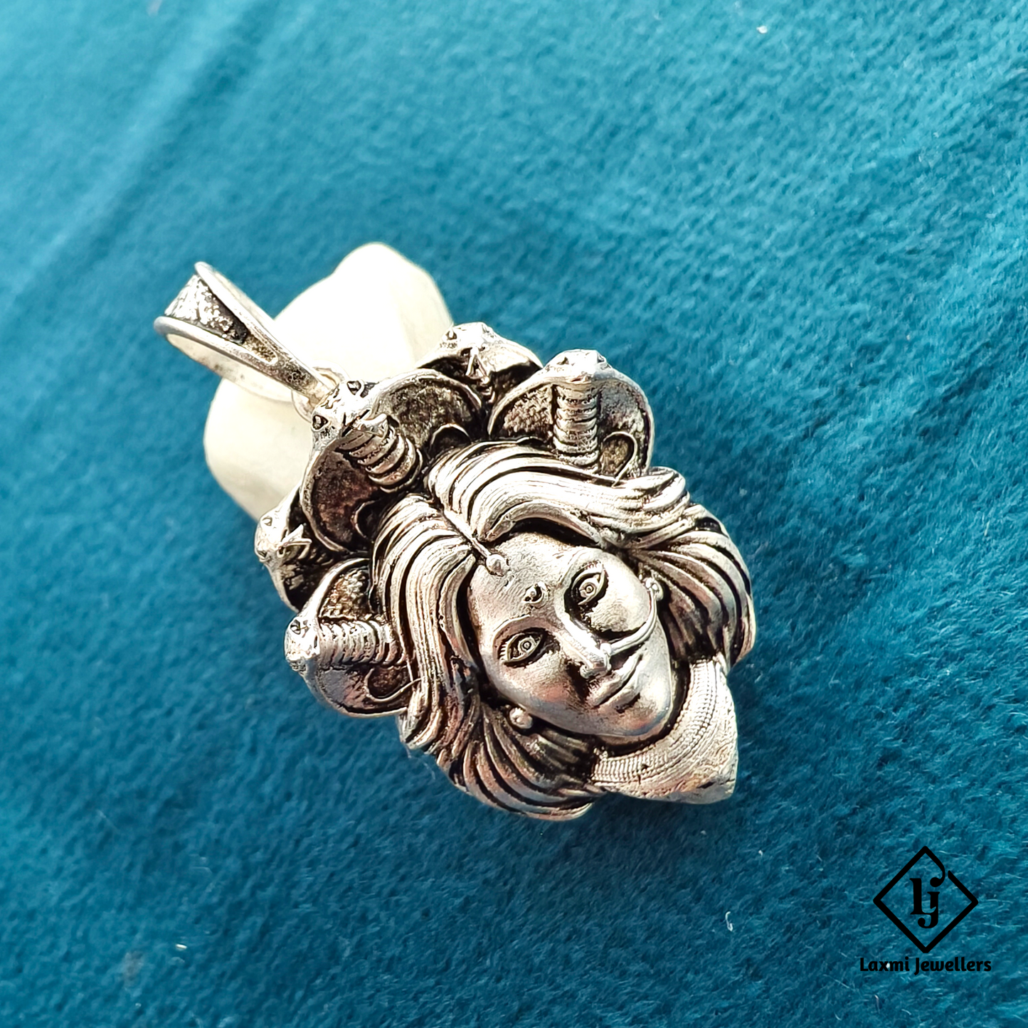 Mogal Maa 925 Sterling Silver Pendant | Pure Silver Divine Jewellery for Protection & Power