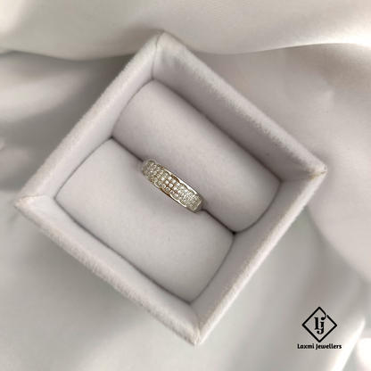 925 Silver Men's CZ Band Ring – Elegant Daily Wear Design