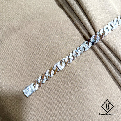 925 Silver Iced Cuban Link Bracelet for Men – Heavy, Stylish & Trendy