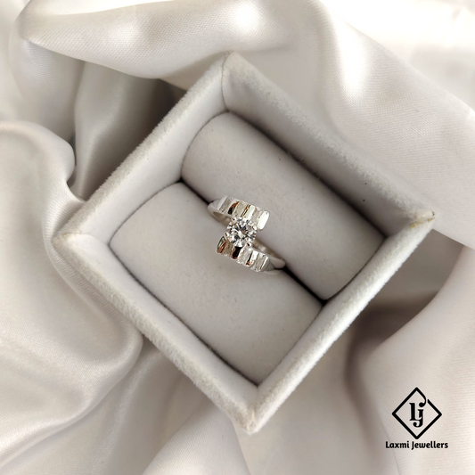 925 Silver Solitaire Engagement Ring for Women – Elegant Round CZ Stone