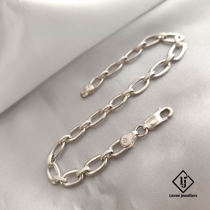925 Sterling Silver Gents Chain Bracelet – Stylish & Durable | Laxmi Jewellers