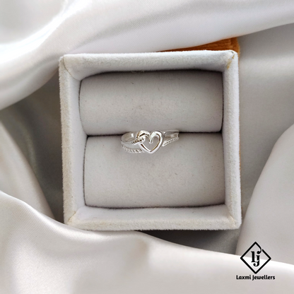 Elegant Heart Knot Sterling Silver Ring – Perfect for Gifting & Daily Wear