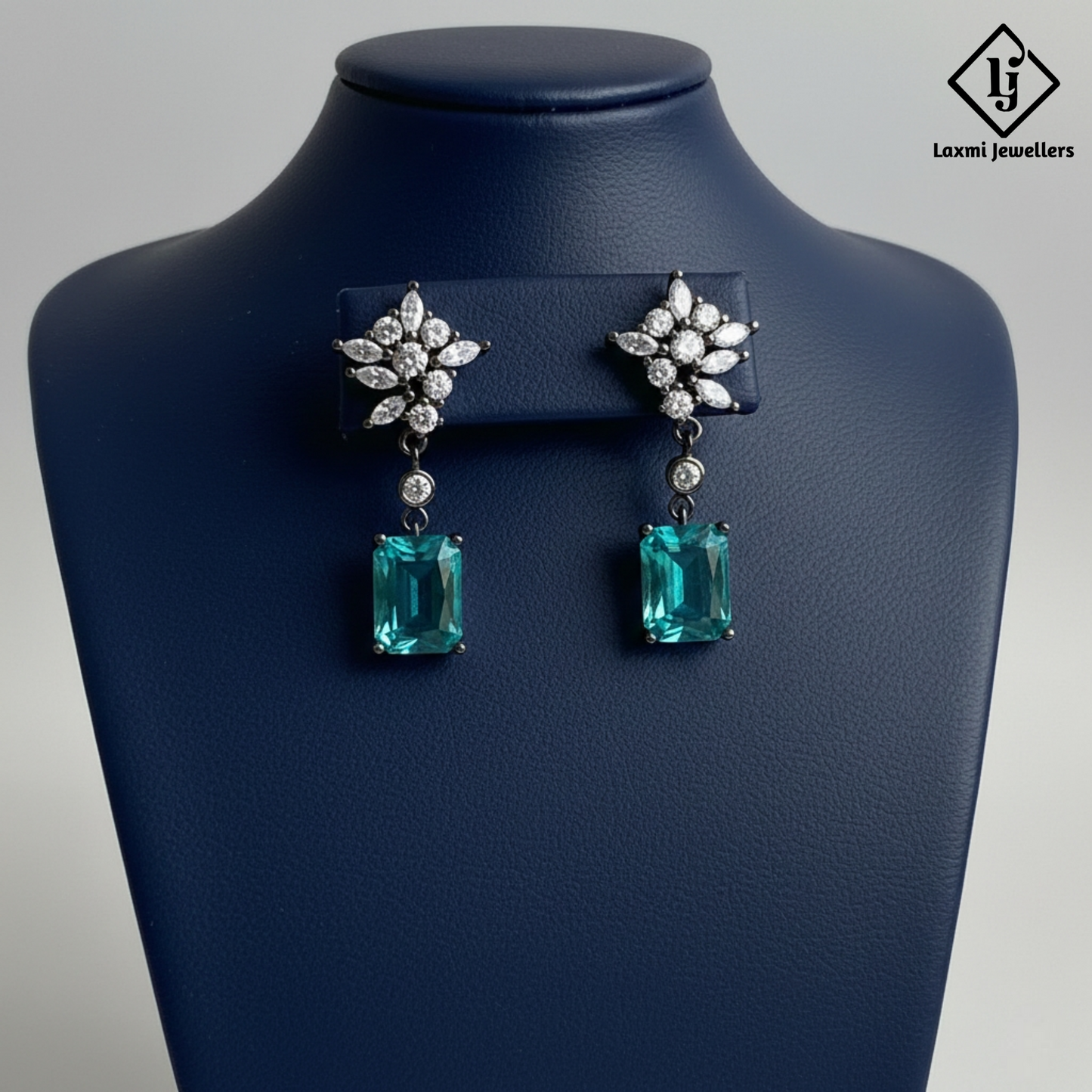 925 Sterling Silver Green Emerald CZ Drop Earrings for Women | Diamond Look Party Wear Earrings