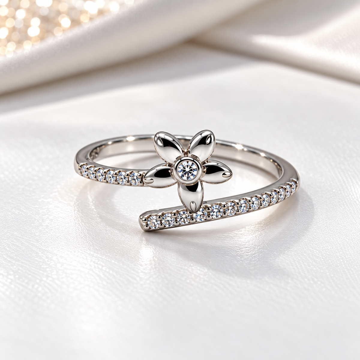 925 Sterling Silver Floral Ring for Women | Elegant Flower Ring for Ladies – Laxmi Jewellers