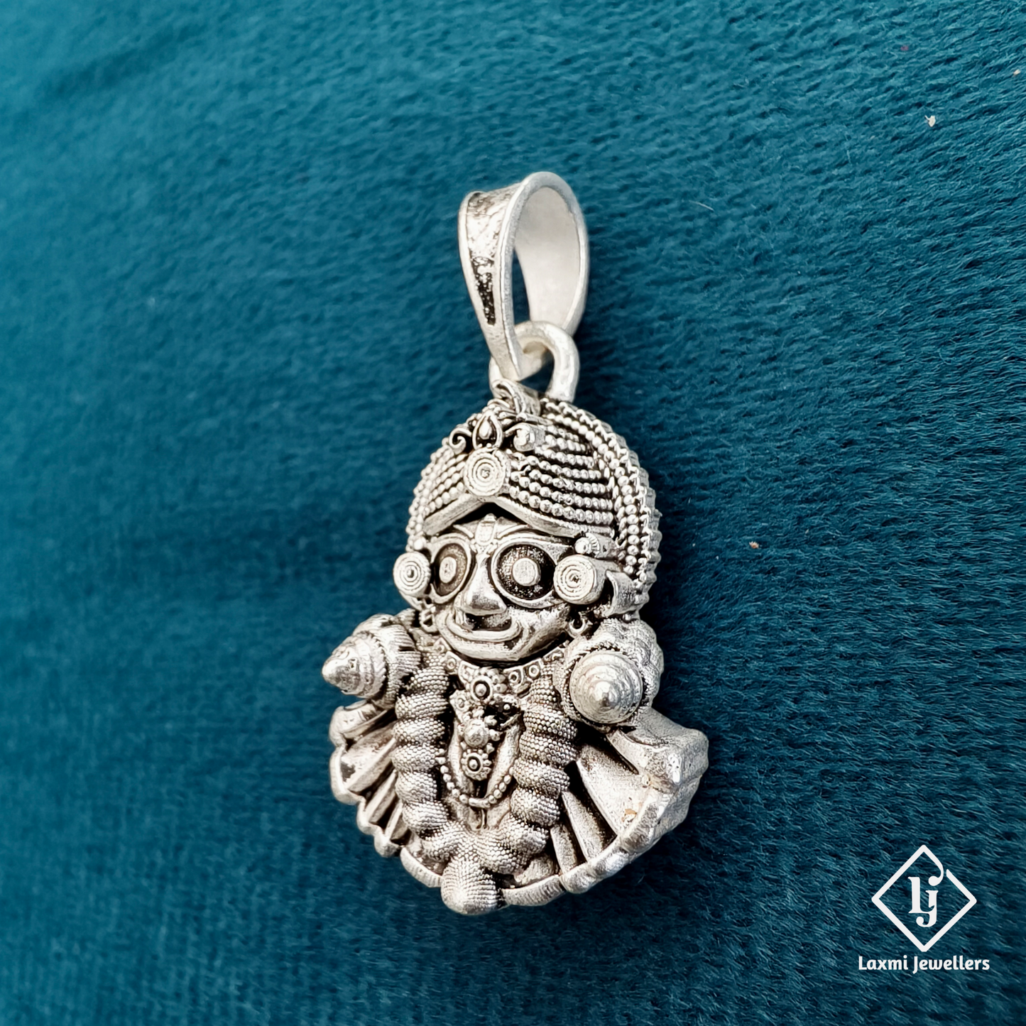 925 Sterling Silver Lord Jagannath Pendant | Handcrafted Devotional Jewellery