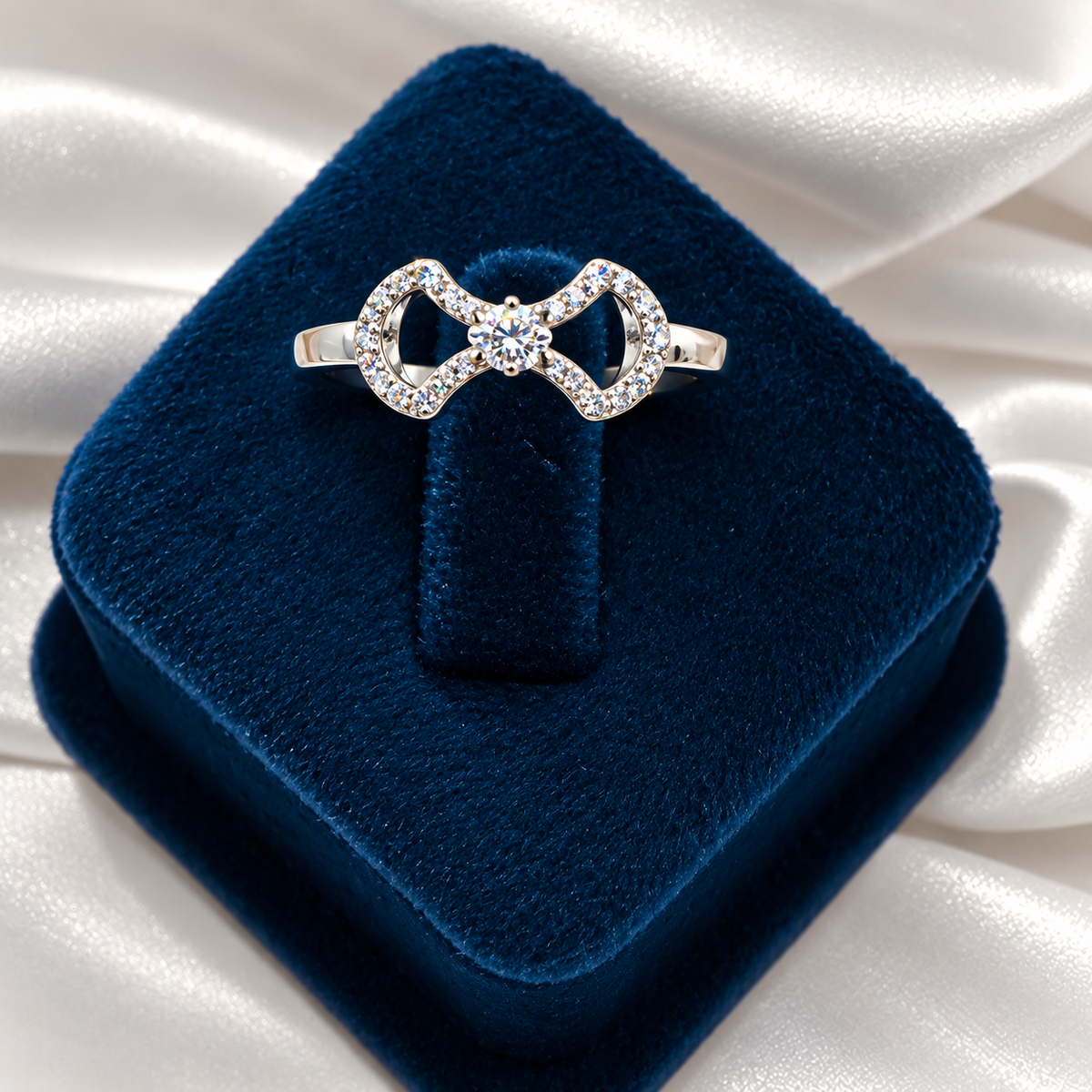 925 Sterling Silver Heart Ring for Women | Elegant Stone Studded Ladies Ring – Laxmi Jewellers