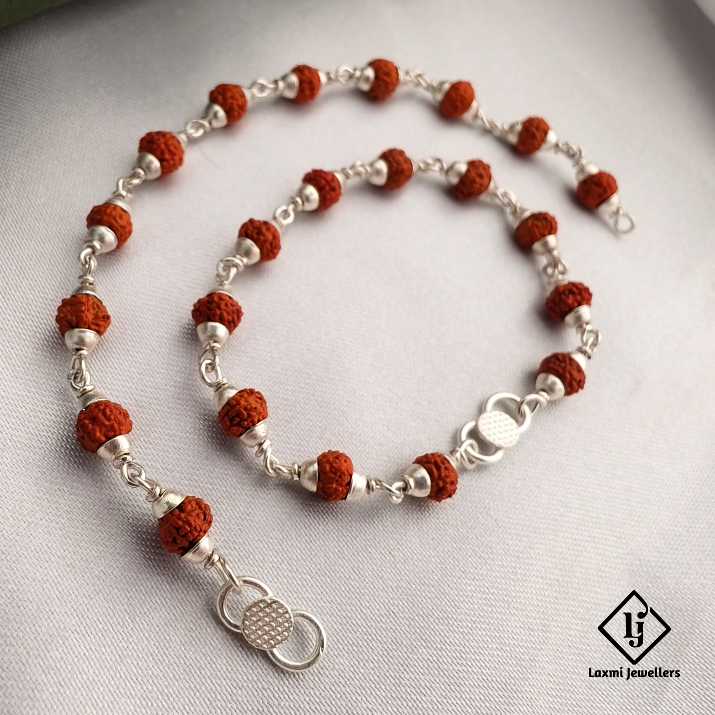 925 Sterling Silver Rudraksha Baby Nazariya | Spiritual Protection Bracelet for Kids