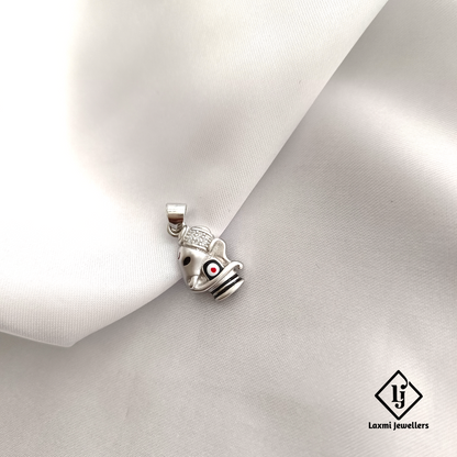 925 Sterling Silver Ganesh Head Pendant for Men & Women – Spiritual Designer Jewellery