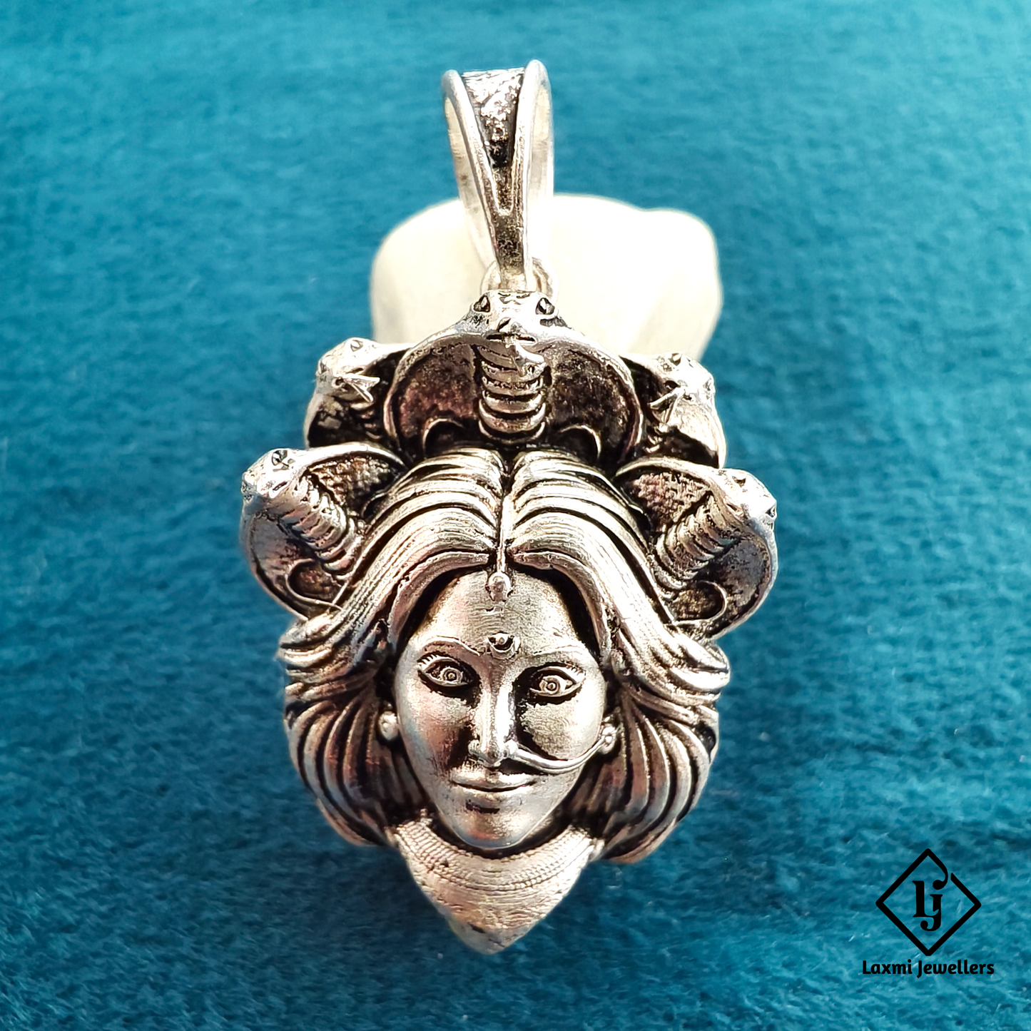 Mogal Maa 925 Sterling Silver Pendant | Pure Silver Divine Jewellery for Protection & Power