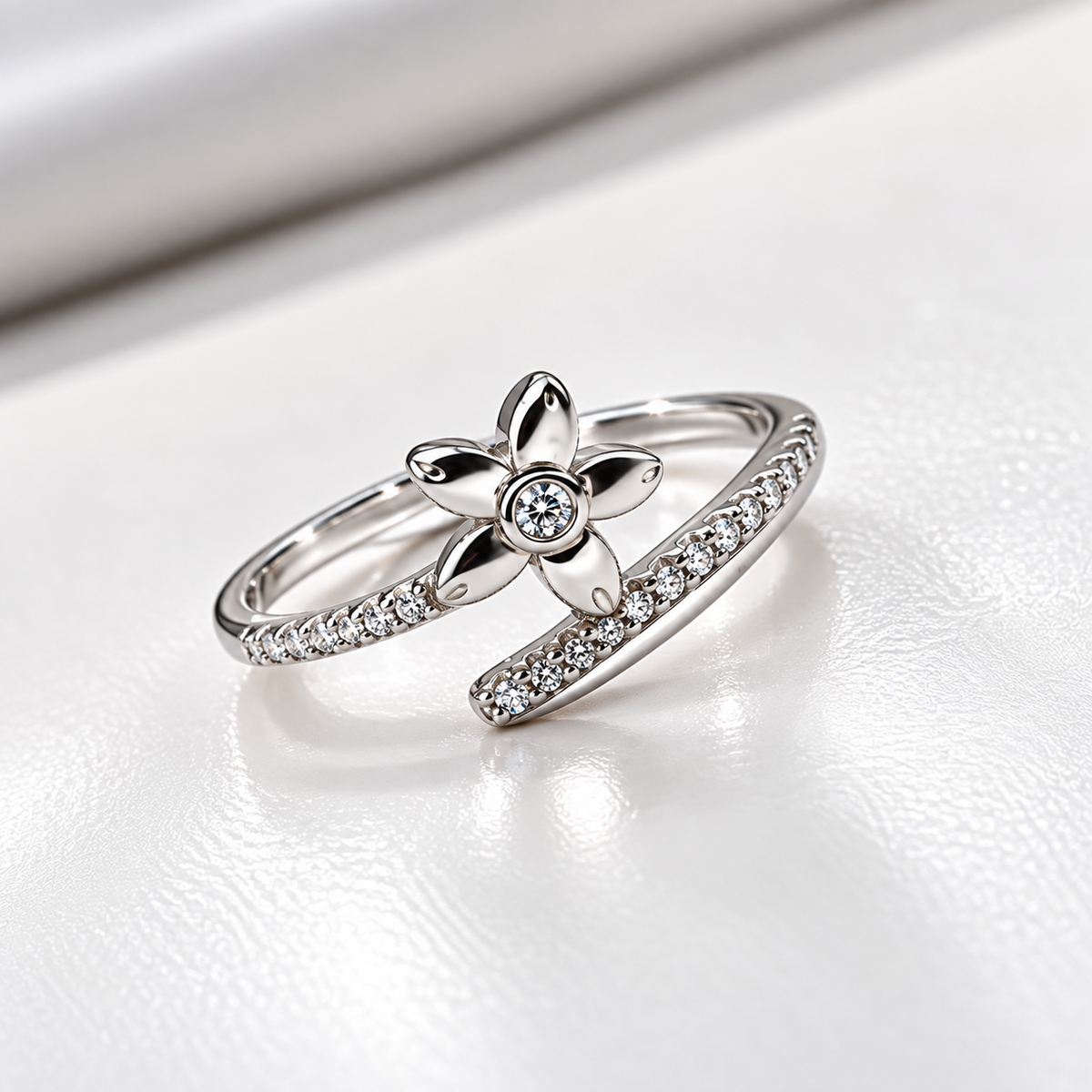 925 Sterling Silver Floral Ring for Women | Elegant Flower Ring for Ladies – Laxmi Jewellers