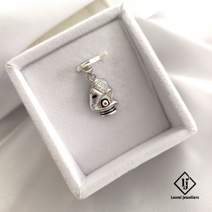 925 Sterling Silver Ganesh Head Pendant for Men & Women – Spiritual Designer Jewellery