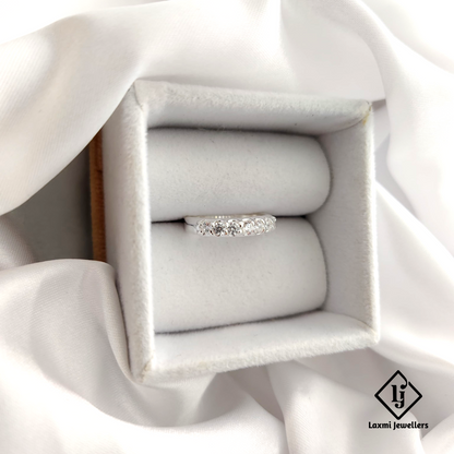 925 Silver Zircon Eternity Band Ring for Women – Elegant Daily Wear