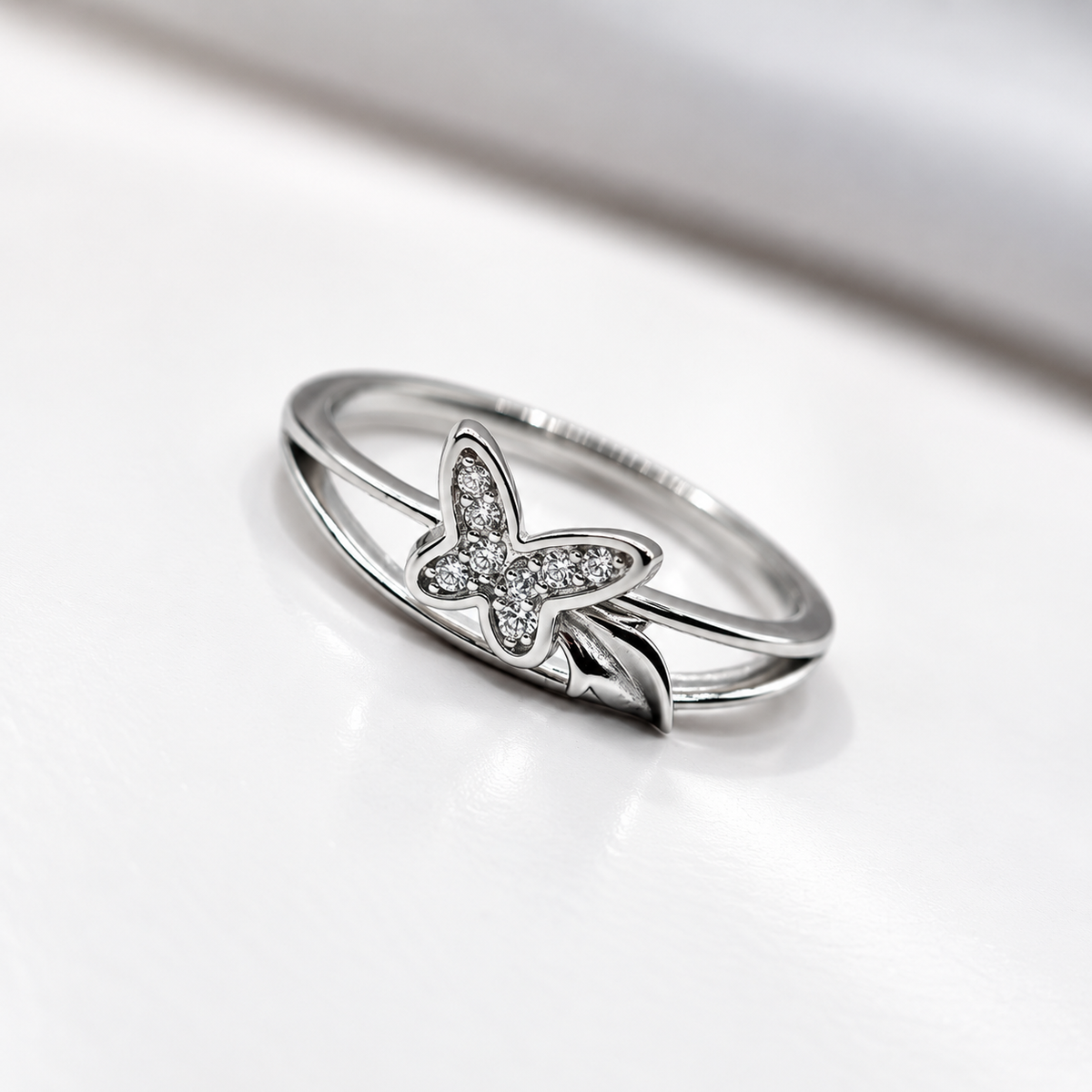 925 Sterling Silver Butterfly Ring for Women | Elegant Butterfly Ring for Ladies – Laxmi Jewellers