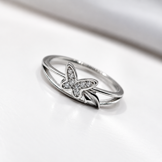 925 Sterling Silver Butterfly Ring for Women | Elegant Butterfly Ring for Ladies – Laxmi Jewellers