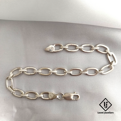925 Sterling Silver Gents Chain Bracelet – Stylish & Durable | Laxmi Jewellers