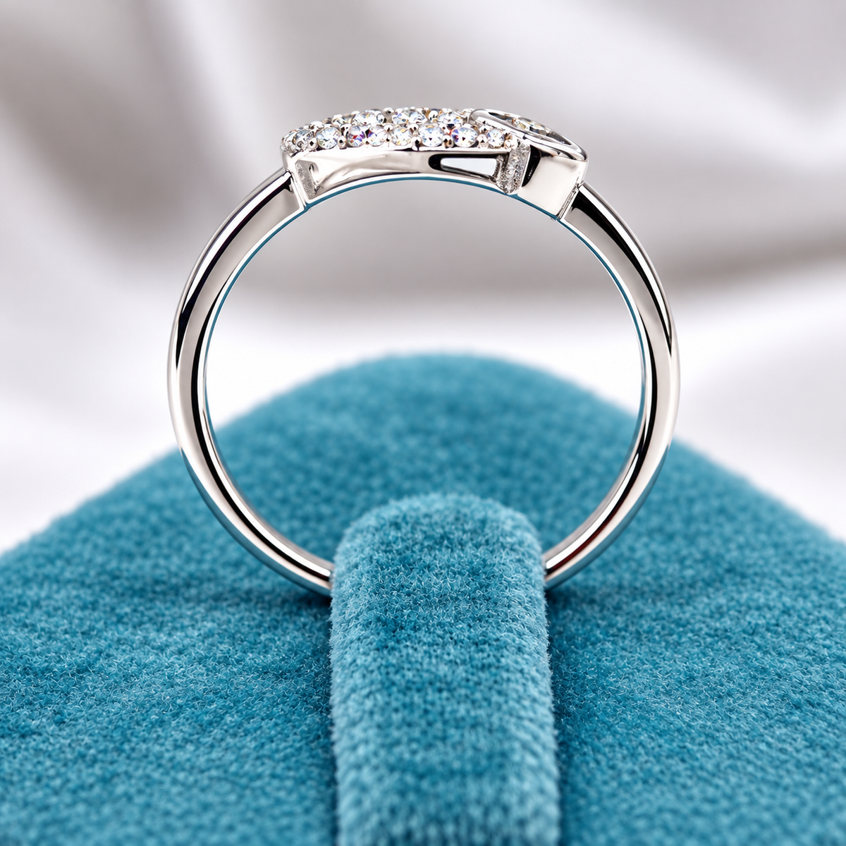 925 Sterling Silver Heart Ring for Women | Sparkling Heart Ring for Ladies – Laxmi Jewellers
