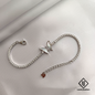 925 Silver Butterfly Charm Bracelet for Women – CZ Studded Elegant Design