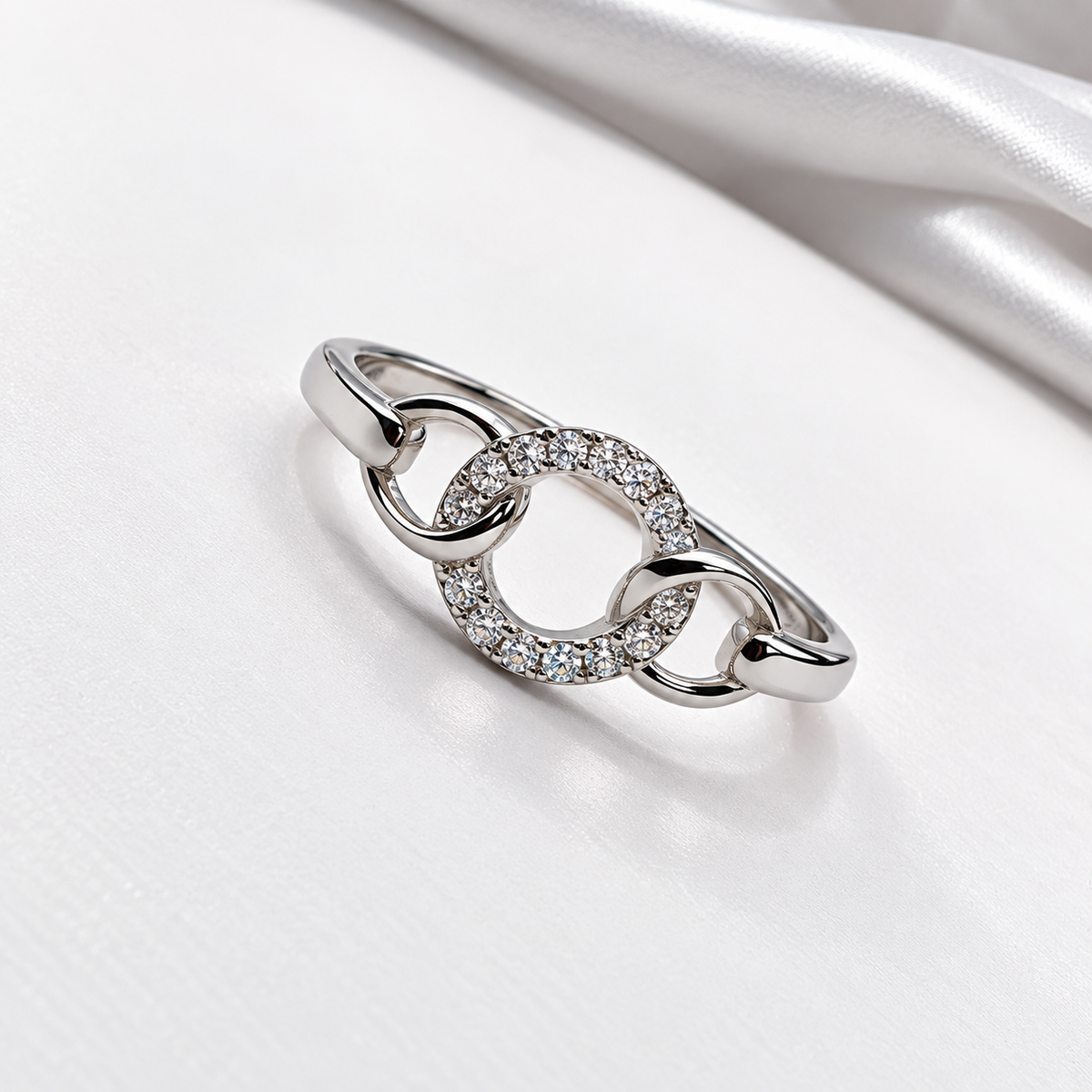 925 Sterling Silver Horseshoe Ring for Women | Lucky Horseshoe & CZ Stone Ladies Ring – Laxmi Jewellers