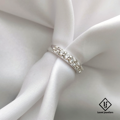 925 Silver Zircon Eternity Band Ring for Women – Elegant Daily Wear