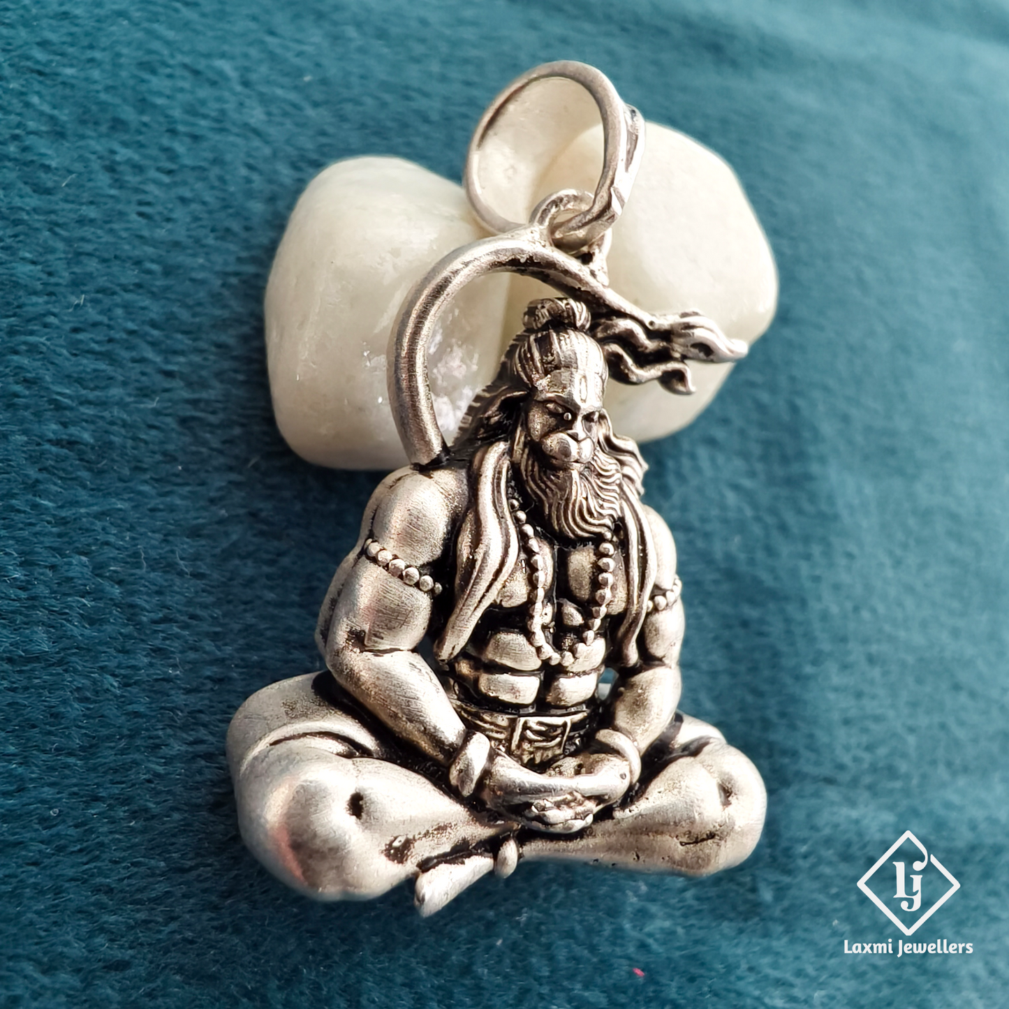 925 Sterling Silver Lord Hanuman Pendant | Bajrangbali Silver Jewellery